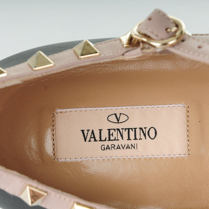 Valentino Garavani Nappa Rockstud Cage Ballerina Flats 40 Black Poudre 7 of 7