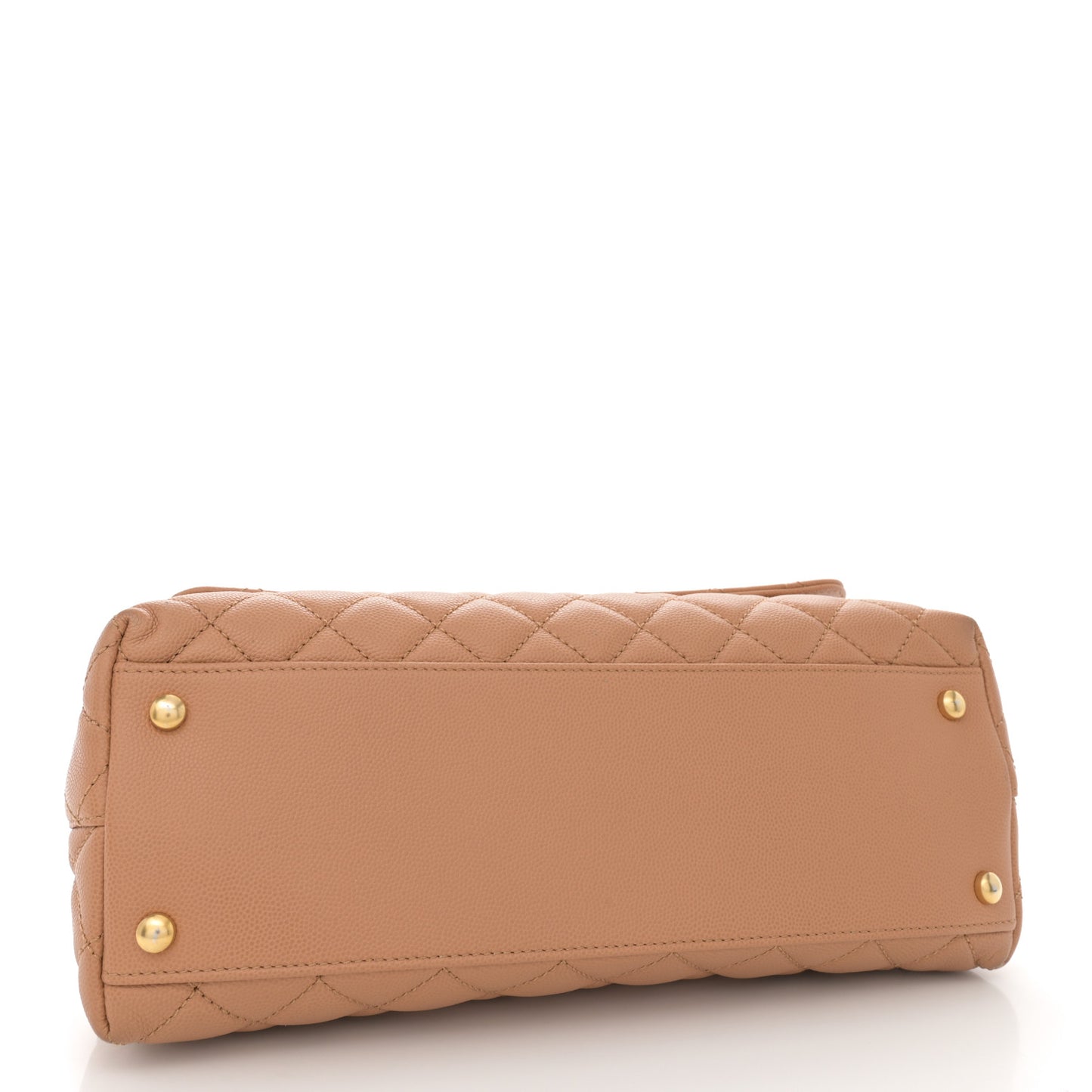 Caviar Quilted Small Coco Chain Handle Flap Brown