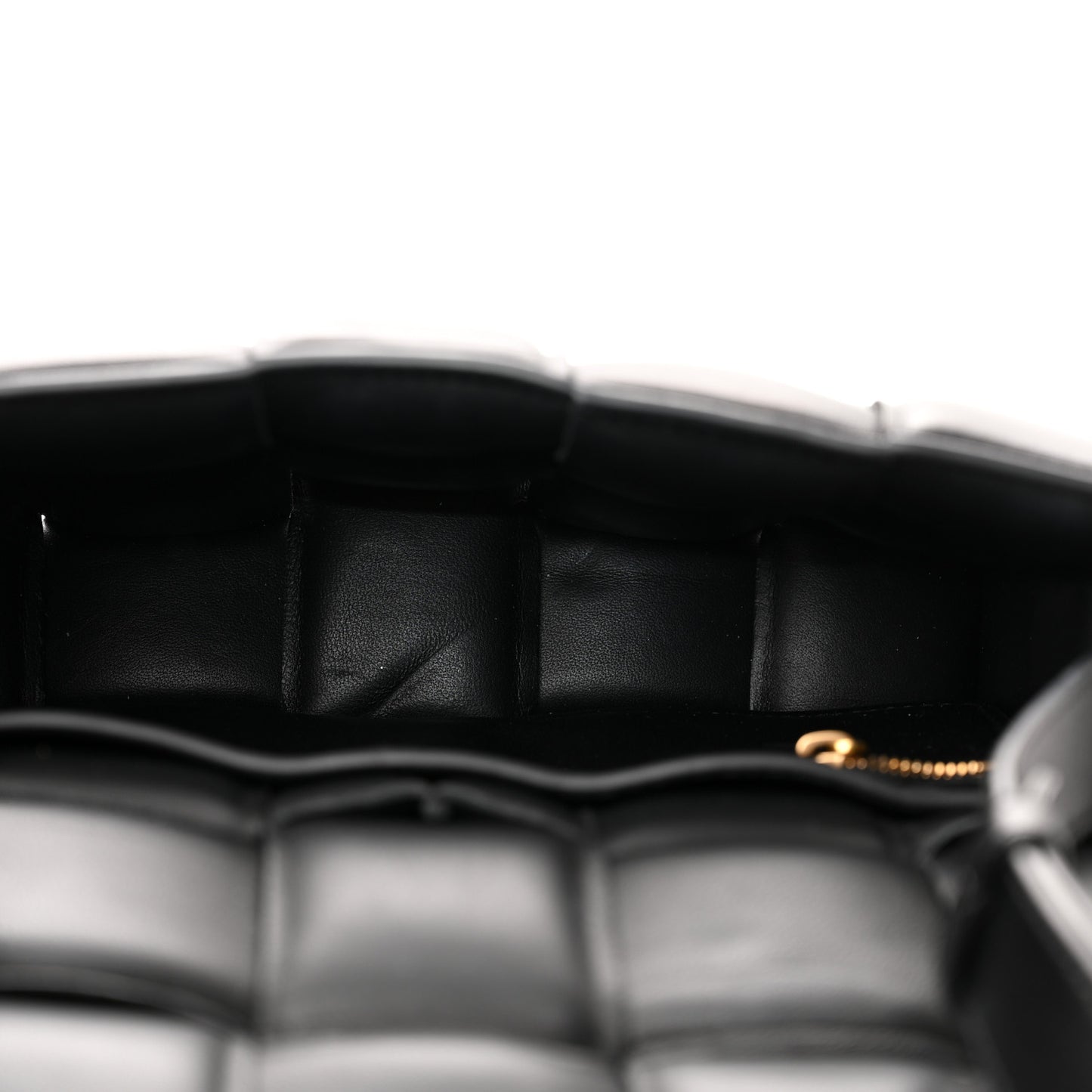 Nappa Maxi Intreccio Padded Cassette Crossbody Bag Black