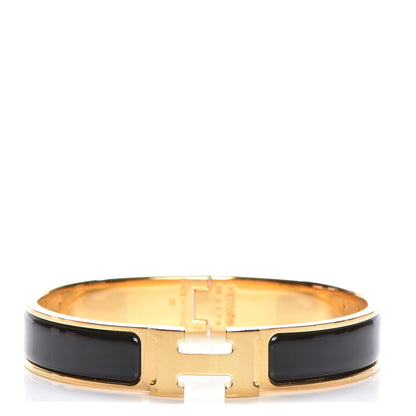 Hermes Enamel Narrow Clic Clac H Bracelet PM Black 1 of 5
