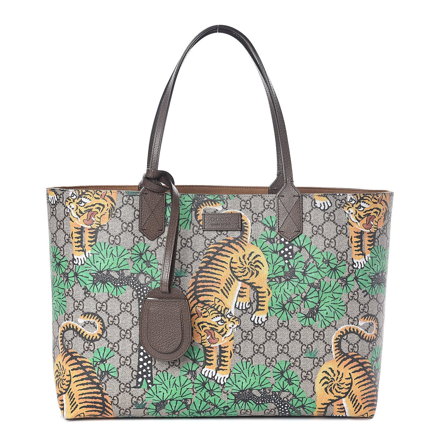 GG Supreme Monogram Bengal Medium Shopping Tote Beige Yard