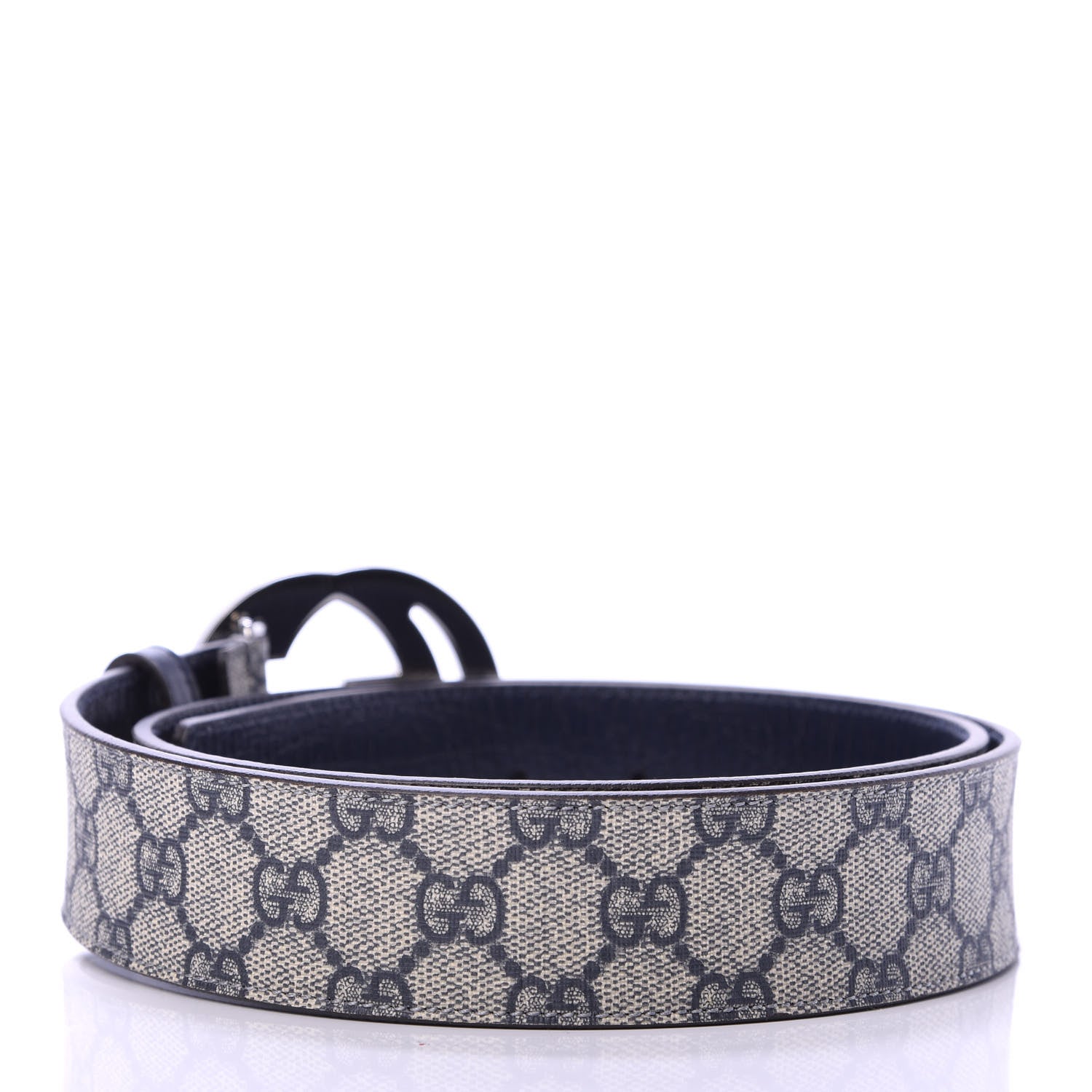 Gucci GG Plus Monogram Interlocking G Belt 95 38 Navy 3 of 6