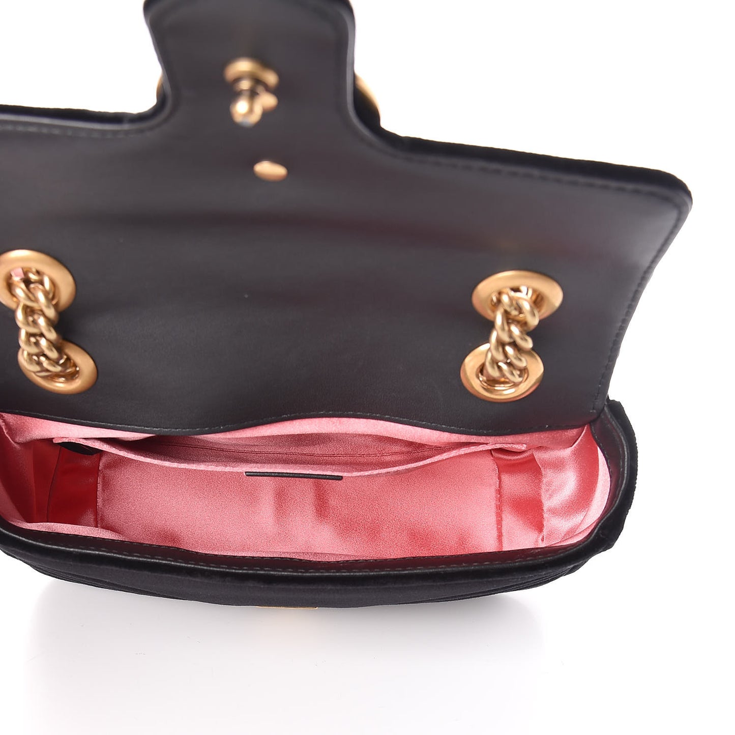 Velvet Matelasse Mini GG Marmont Shoulder Bag Black