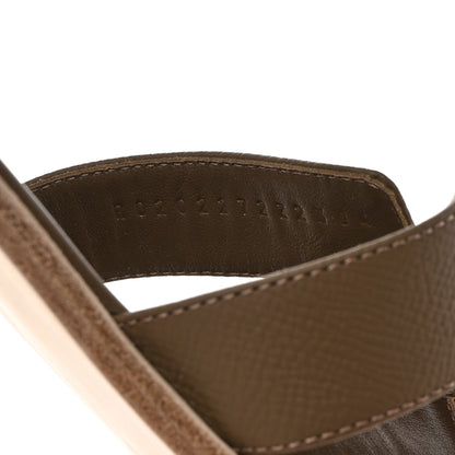 Hermes Epsom Oran Sandals 39.5 Etoupe 8 of 10