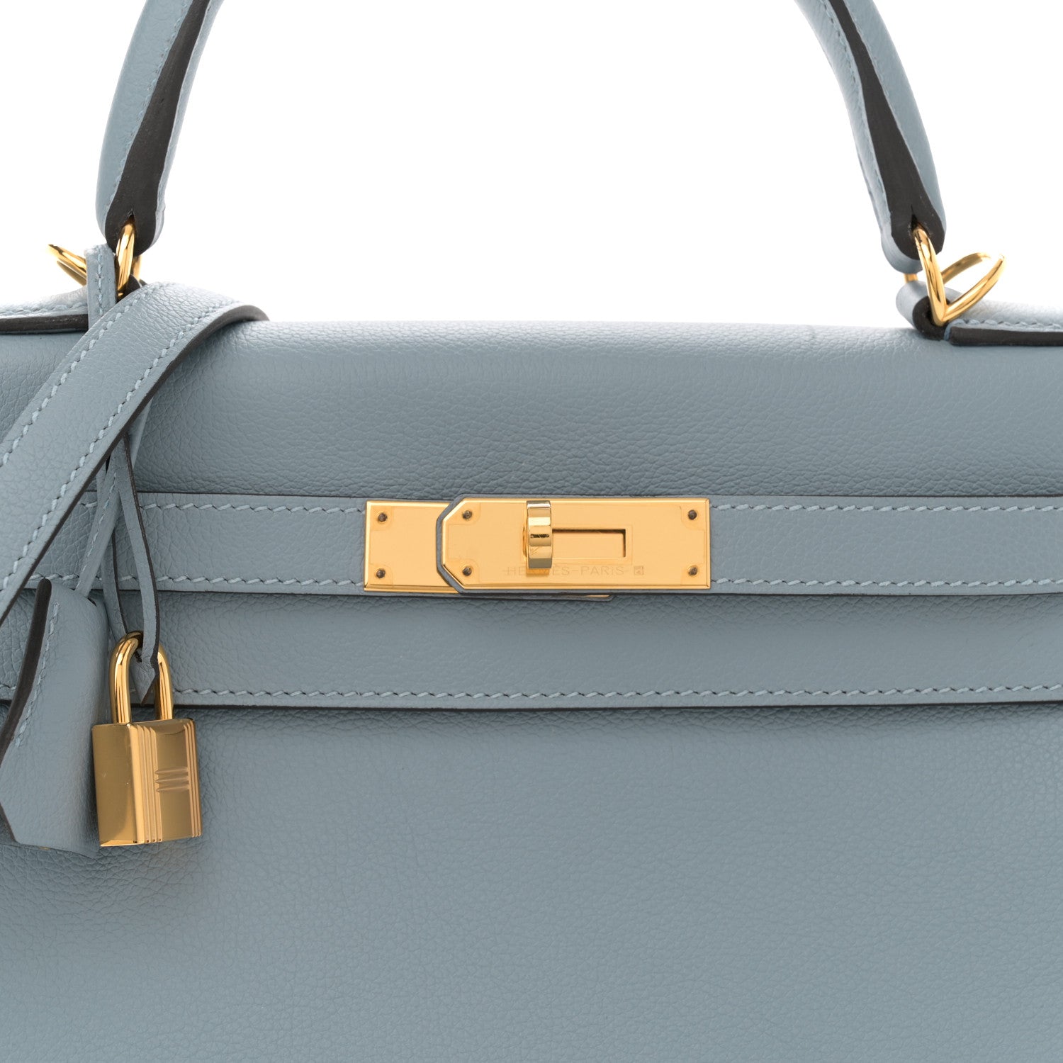 Hermes Evercolor Kelly Retourne 28 Bleu Lin 8 of 12