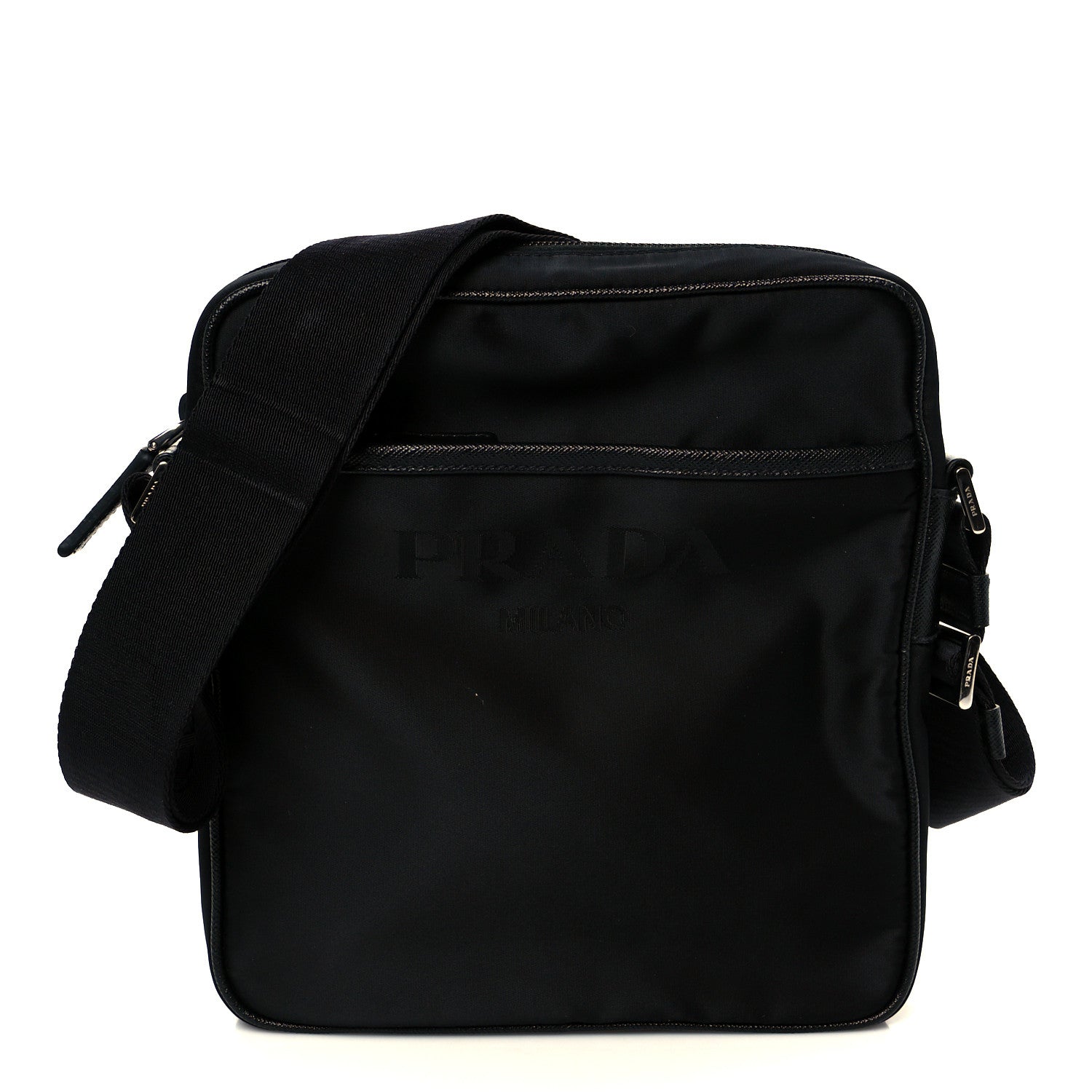 Prada Re-Nylon Saffiano Pocket Messenger Black 1 of 11