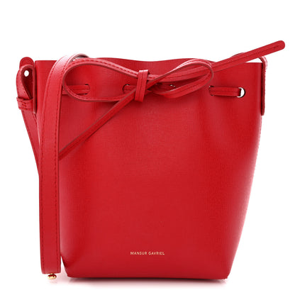 Mansur Gavriel Calfskin Mini Mini Bucket Bag Flamma 1 of 10