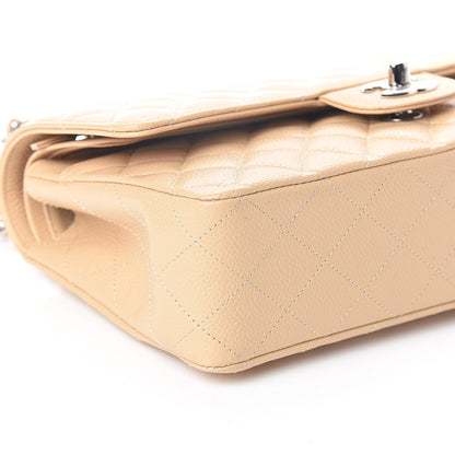 Chanel Caviar Quilted Medium Double Flap Beige 9 of 10