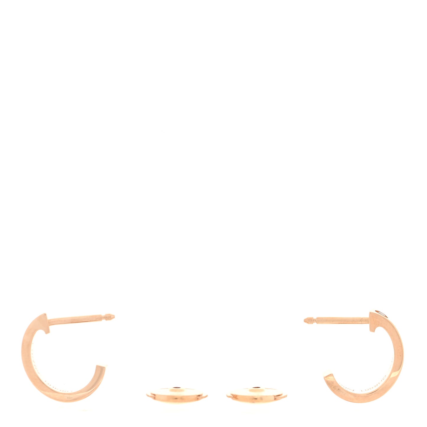 18K Pink Gold Small LOVE Hoop Earrings