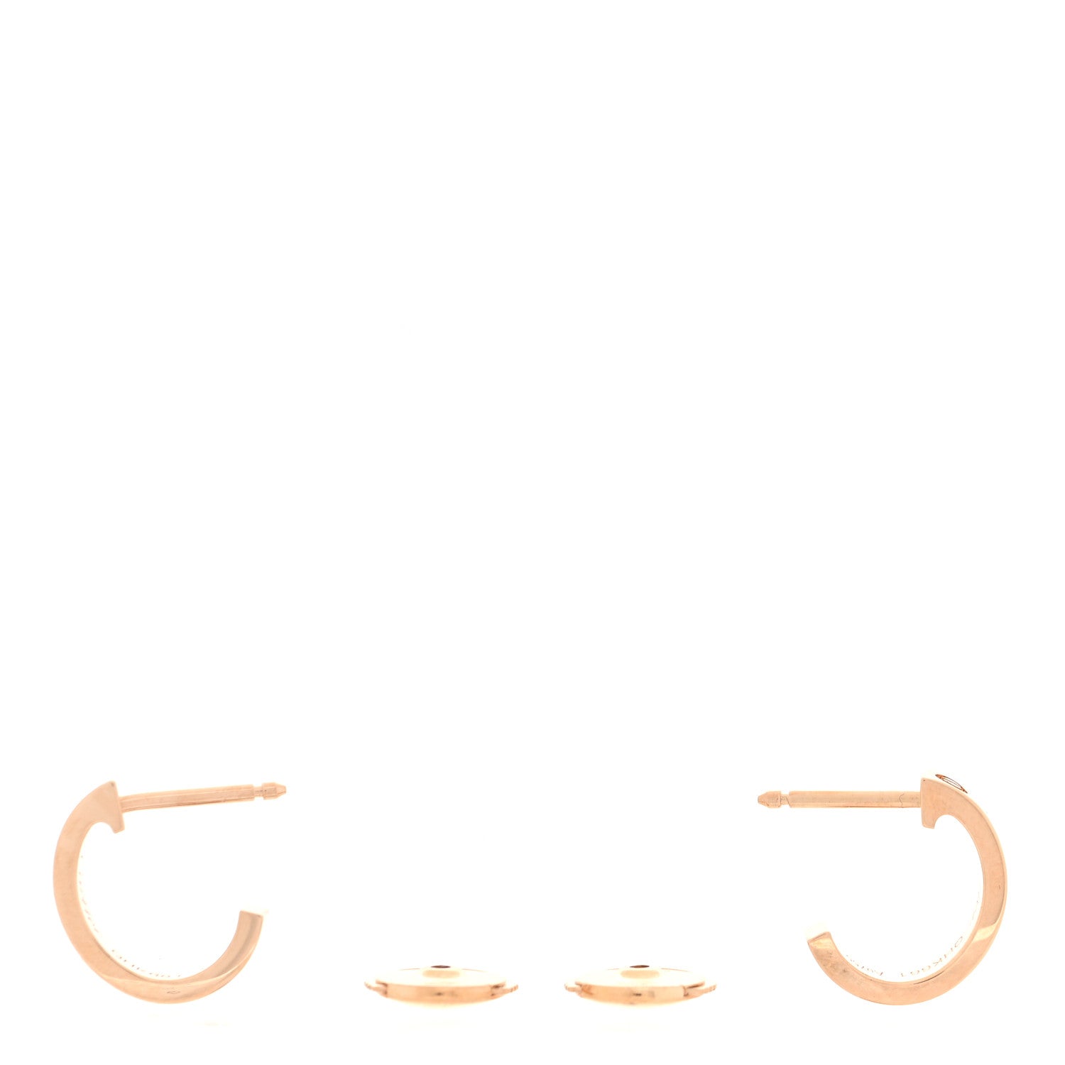 Cartier 18K Pink Gold Small LOVE Hoop Earrings 3 of 5