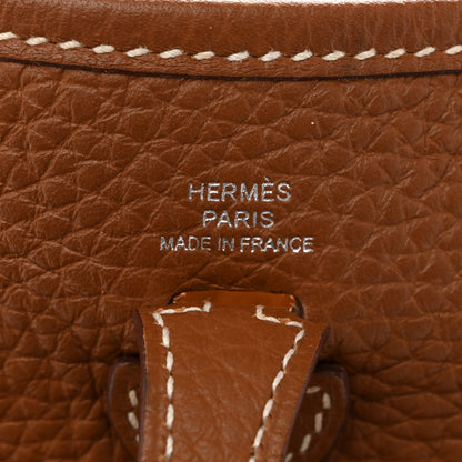 Hermes Taurillon Clemence Evelyne TPM Gold 6 of 13