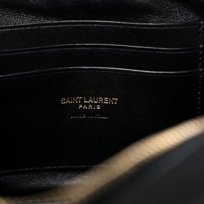 Saint Laurent Grain De Poudre Matelasse Monogram Mini Lou Camera Bag Black 7 of 9