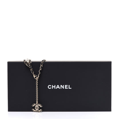Chanel Lambskin Pearl Crystal Chain CC Fancy Belt 75 Black Gold 5 of 5