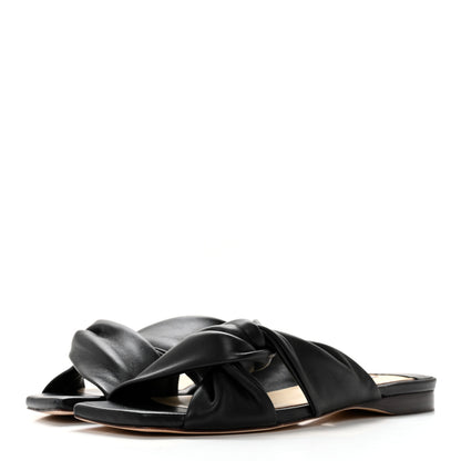 Jimmy Choo Nappa Narisa Flat Sandals 37.5 Black 3 of 12