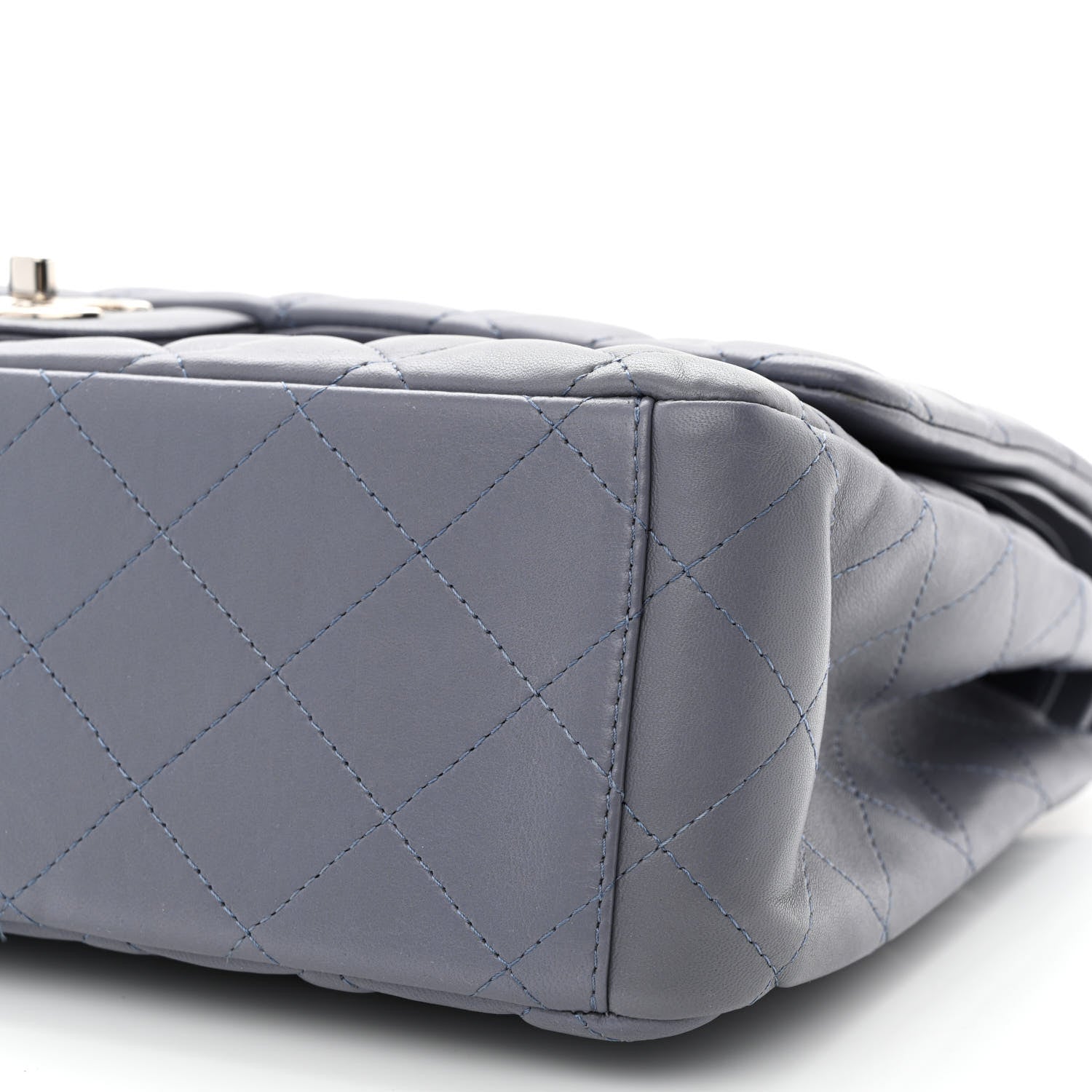 Chanel Lambskin Quilted Maxi Double Flap Light Purple 11 of 14