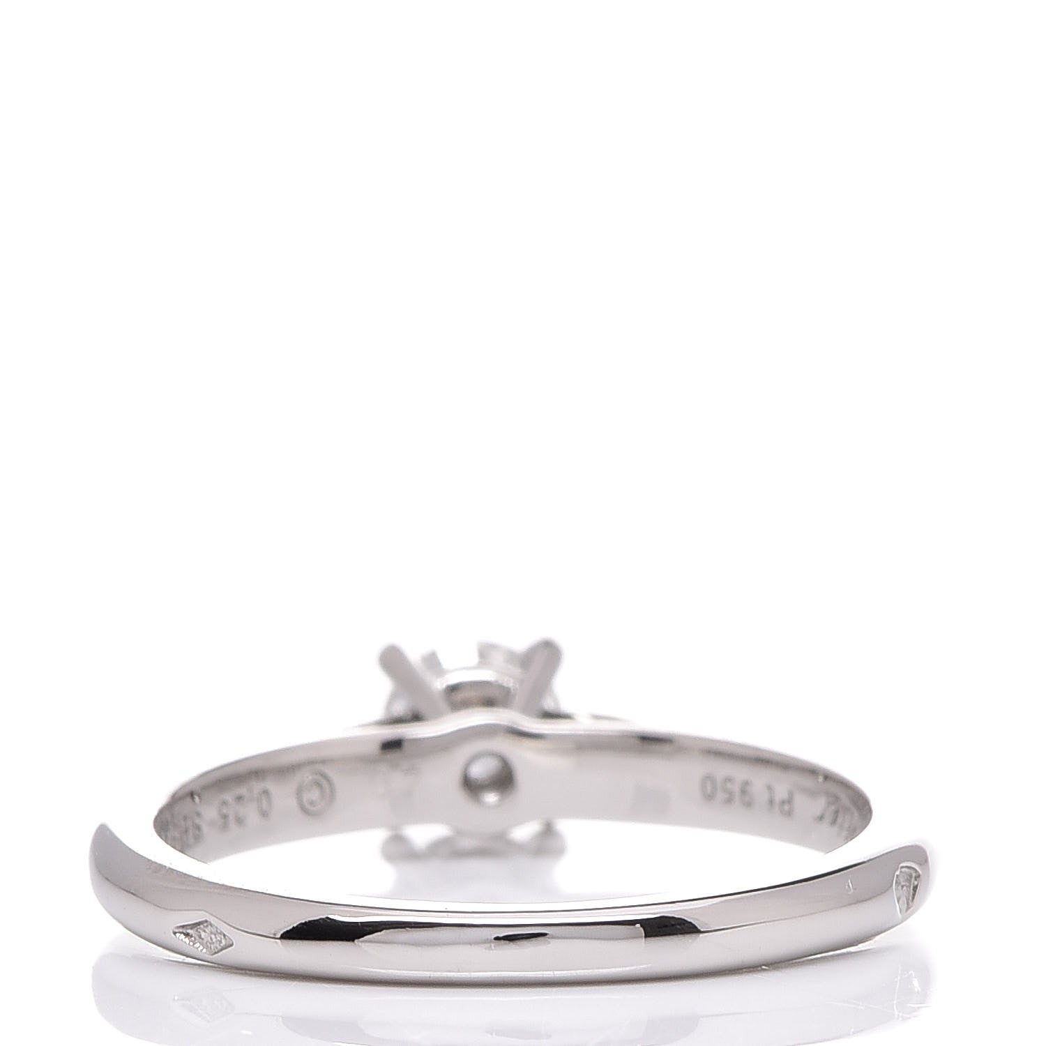 Cartier Platinum .25ct Diamond Solitaire Engagement Ring 46 3.75 3 of 6