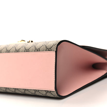 Gucci GG Supreme Monogram Calfskin Medium Padlock Shoulder Bag Beige Perfect Pink 10 of 10