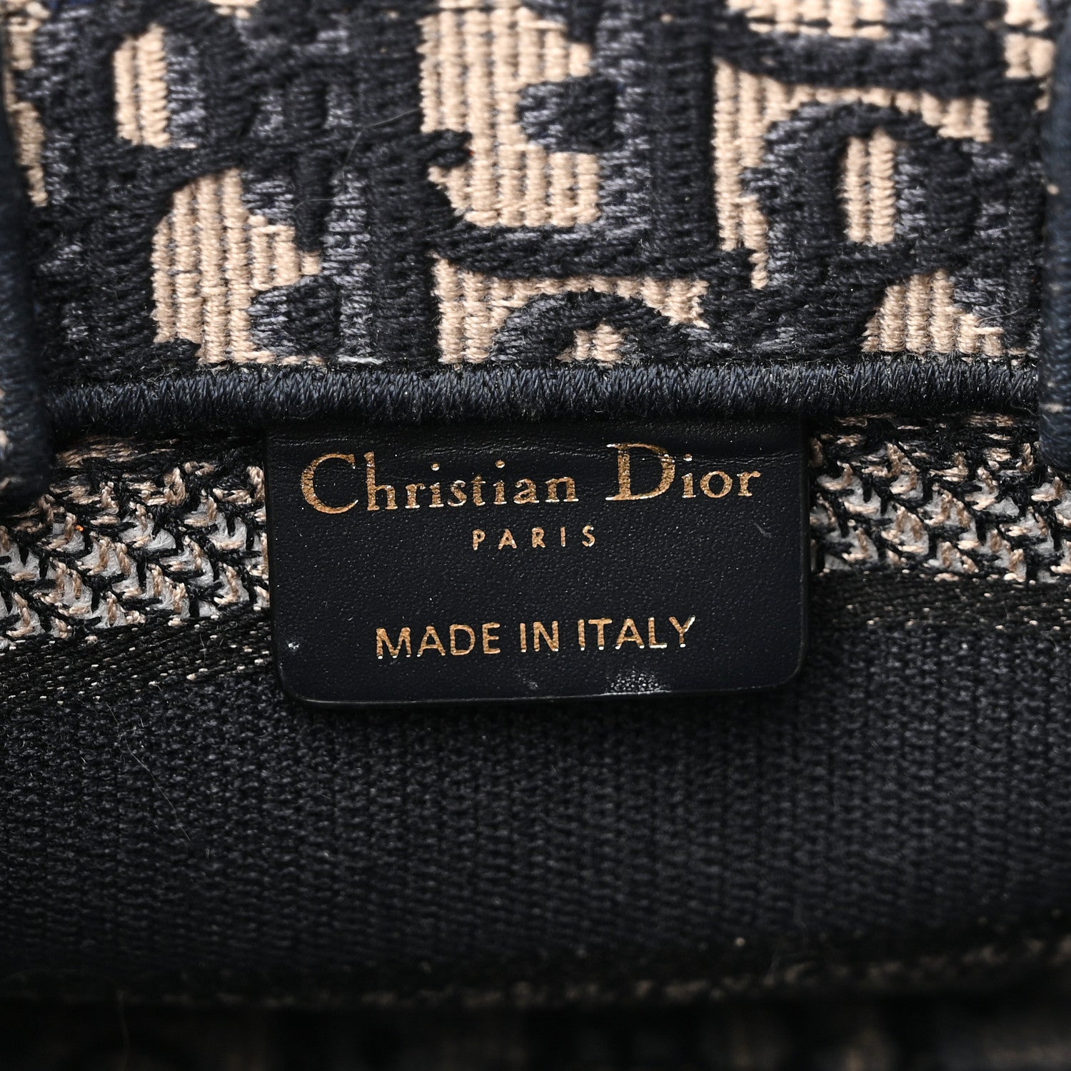Christian Dior Oblique Mini Book Tote With Strap Blue Multicolor 6 of 12