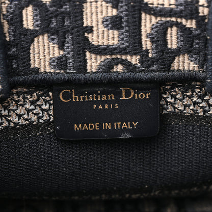Christian Dior Oblique Mini Book Tote With Strap Blue Multicolor 6 of 12