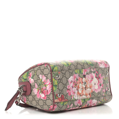 Gucci GG Supreme Monogram Blooms Small Boston Beige Multicolor Dry Rose 3 of 5