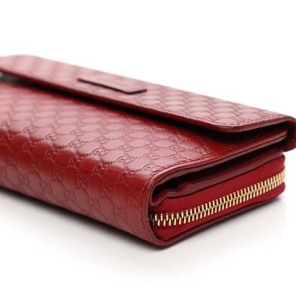 Gucci Soft Microguccissima Continental Zip Wallet Red 10 of 14