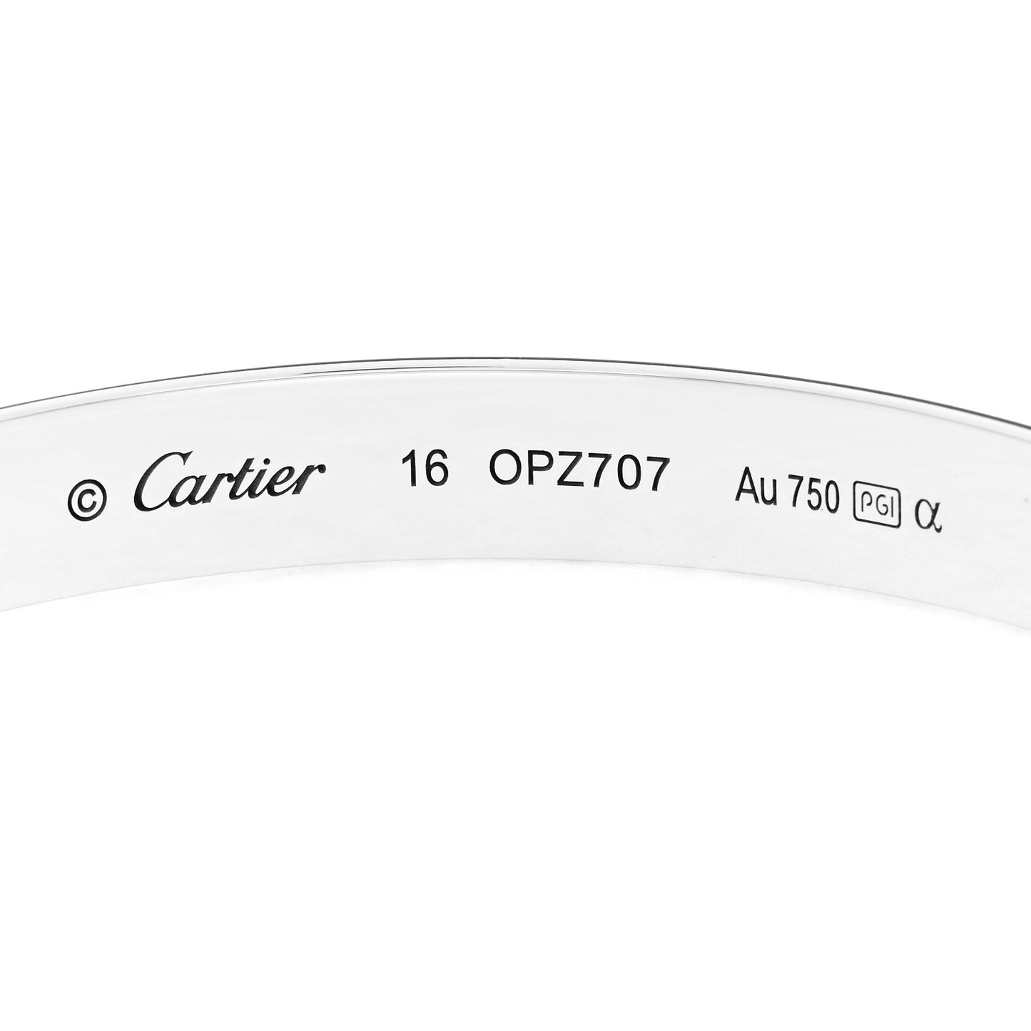 18K White Gold Diamond LOVE Paved Bracelet 16