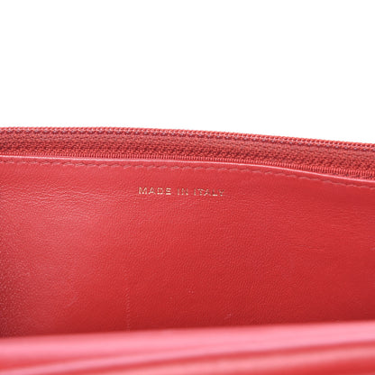 Chanel Lambskin Quilted Wallet On Chain WOC Red 9 of 11