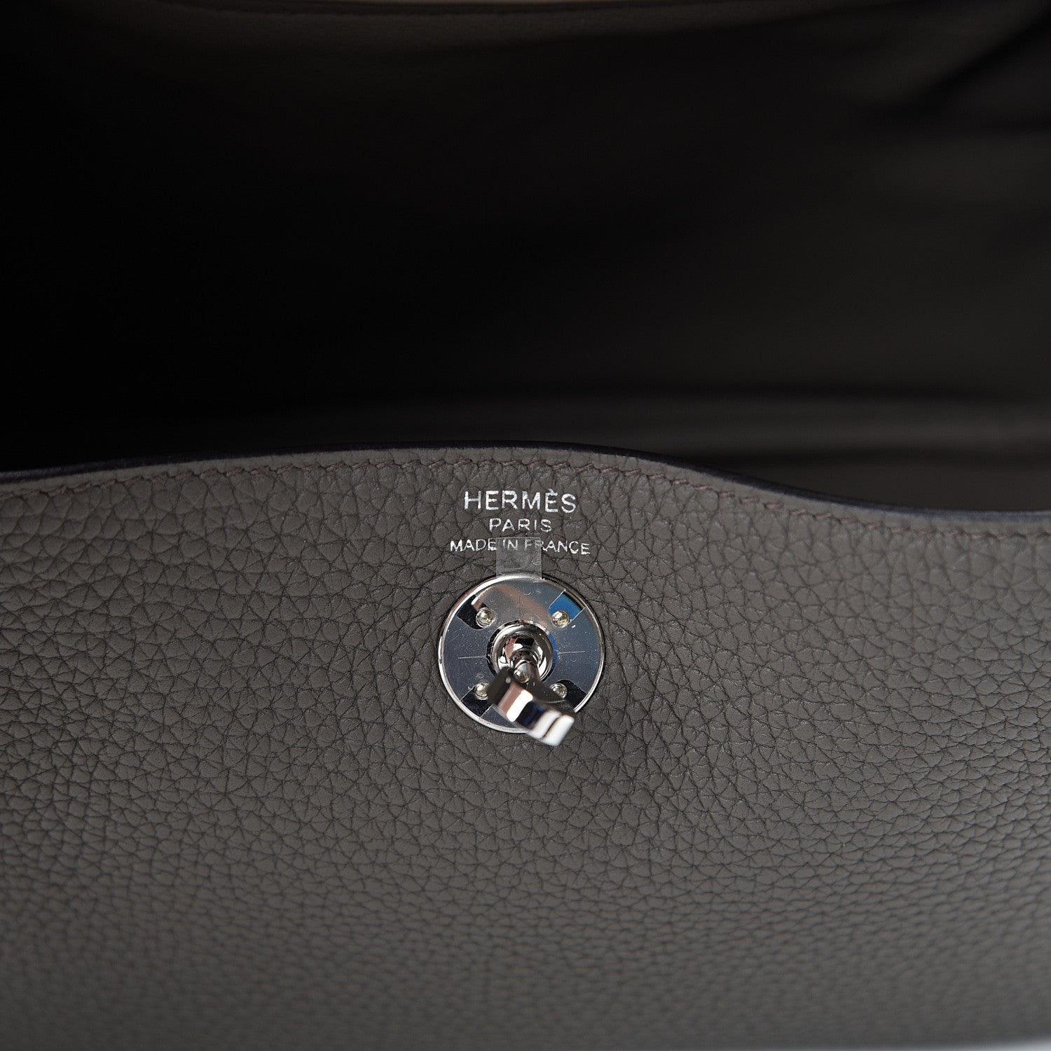 Hermes Taurillon Clemence Mini Lindy 20 Etain 5 of 9