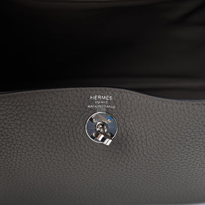 Hermes Taurillon Clemence Mini Lindy 20 Etain 5 of 9