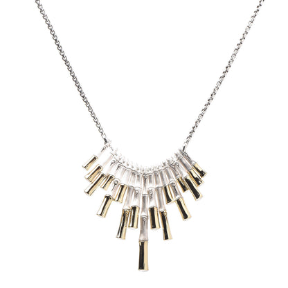 John Hardy Sterling Silver 18K Yellow Gold Bamboo Bib Necklace 1 of 5