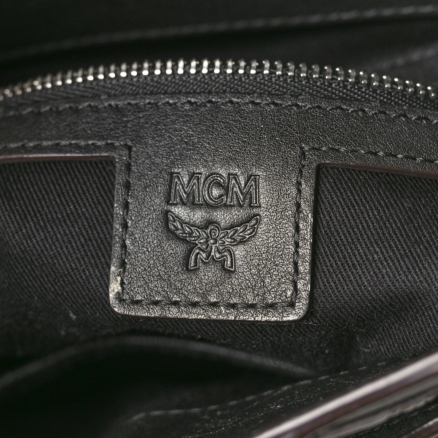 MCM Calfskin Ottomar Monogram Essential Backpack Black 6 of 10