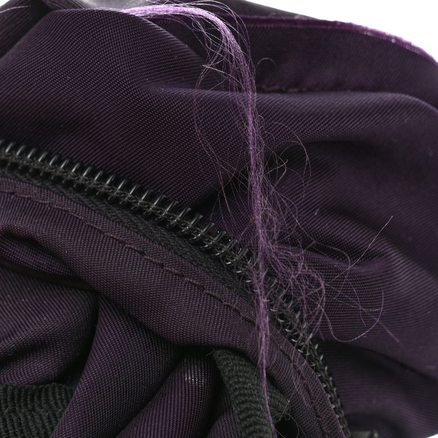 Nylon Tessuto Cosmetic Pouch Purple