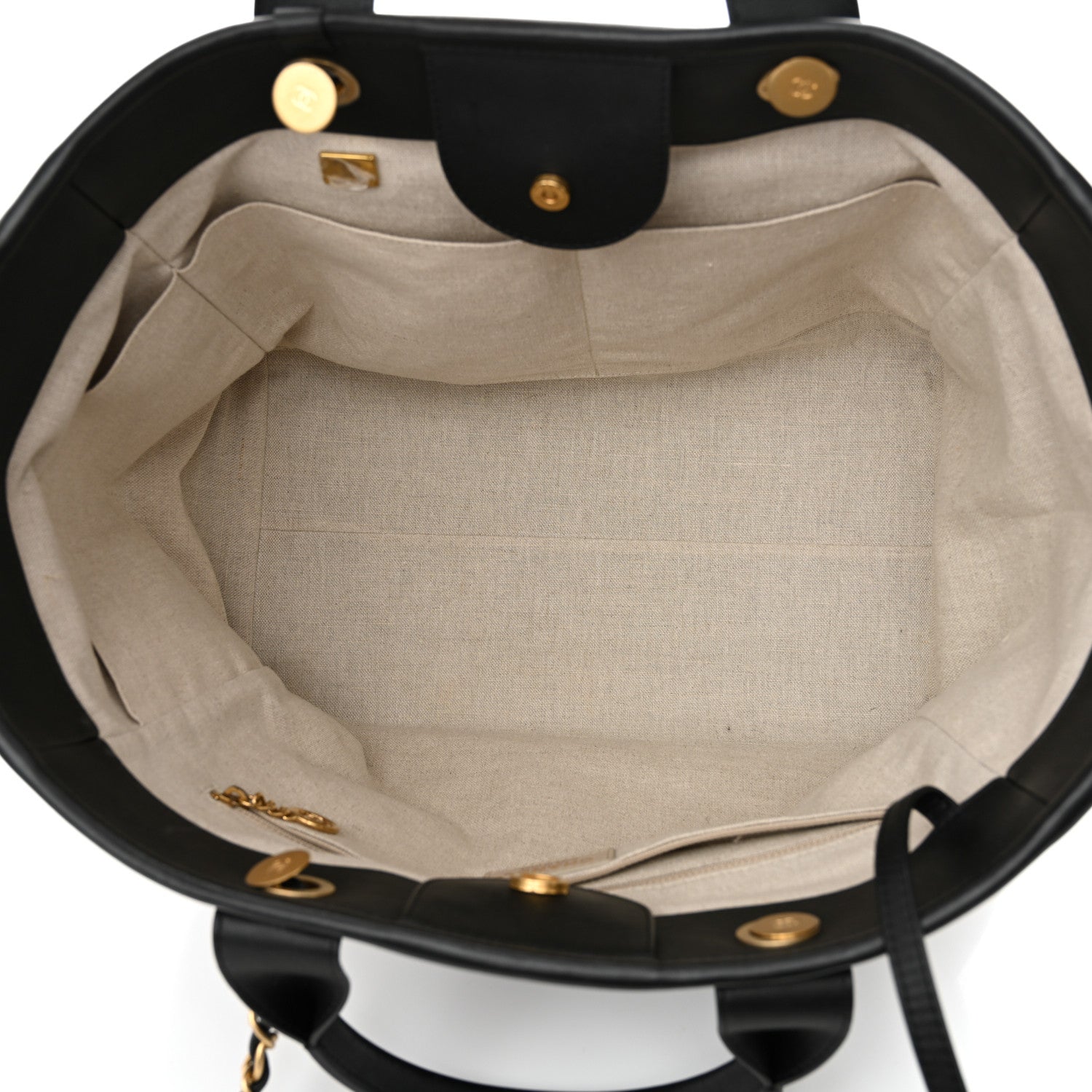 Chanel Calfskin Medium Deauville Tote Black Multicolor 6 of 15