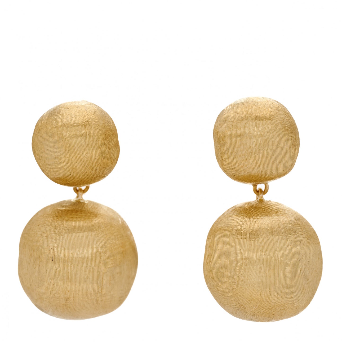 18K Yellow Gold Africa Large Drop Earrings