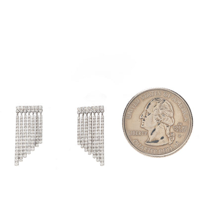 Messika 18K White Gold Diamond Daria Fringe Earrings 2 of 5