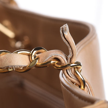 Chanel Lambskin Quilted Tote Beige 19 of 19