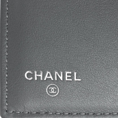 Chanel Calfskin Chevron Quilted Medium Boy Flap Wallet Grey 6 of 11