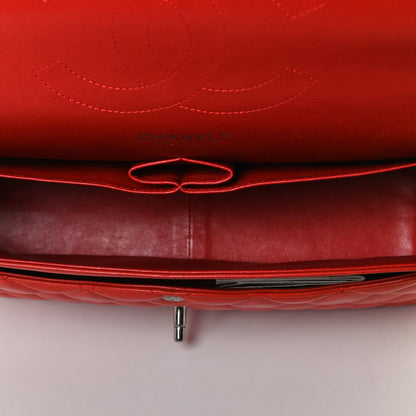 Chanel Lambskin Quilted Jumbo Double Flap Red 5 of 13