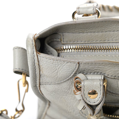 Balenciaga Chevre Gold Metallic Edge Hardware Mini City Gris Perle 17 of 19