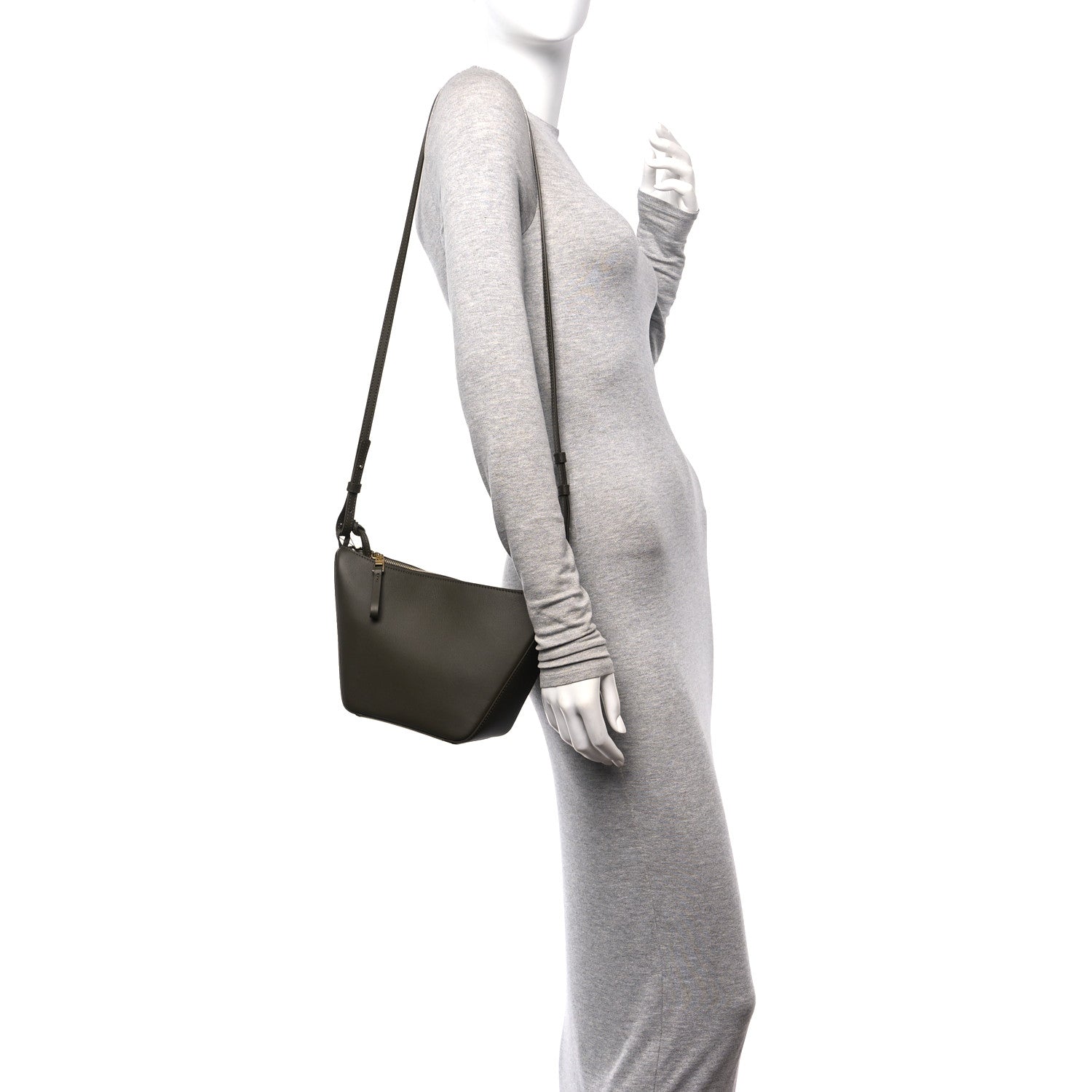 Loewe Calfskin Mini Hammock Hobo Dark Khaki Green 2 of 10