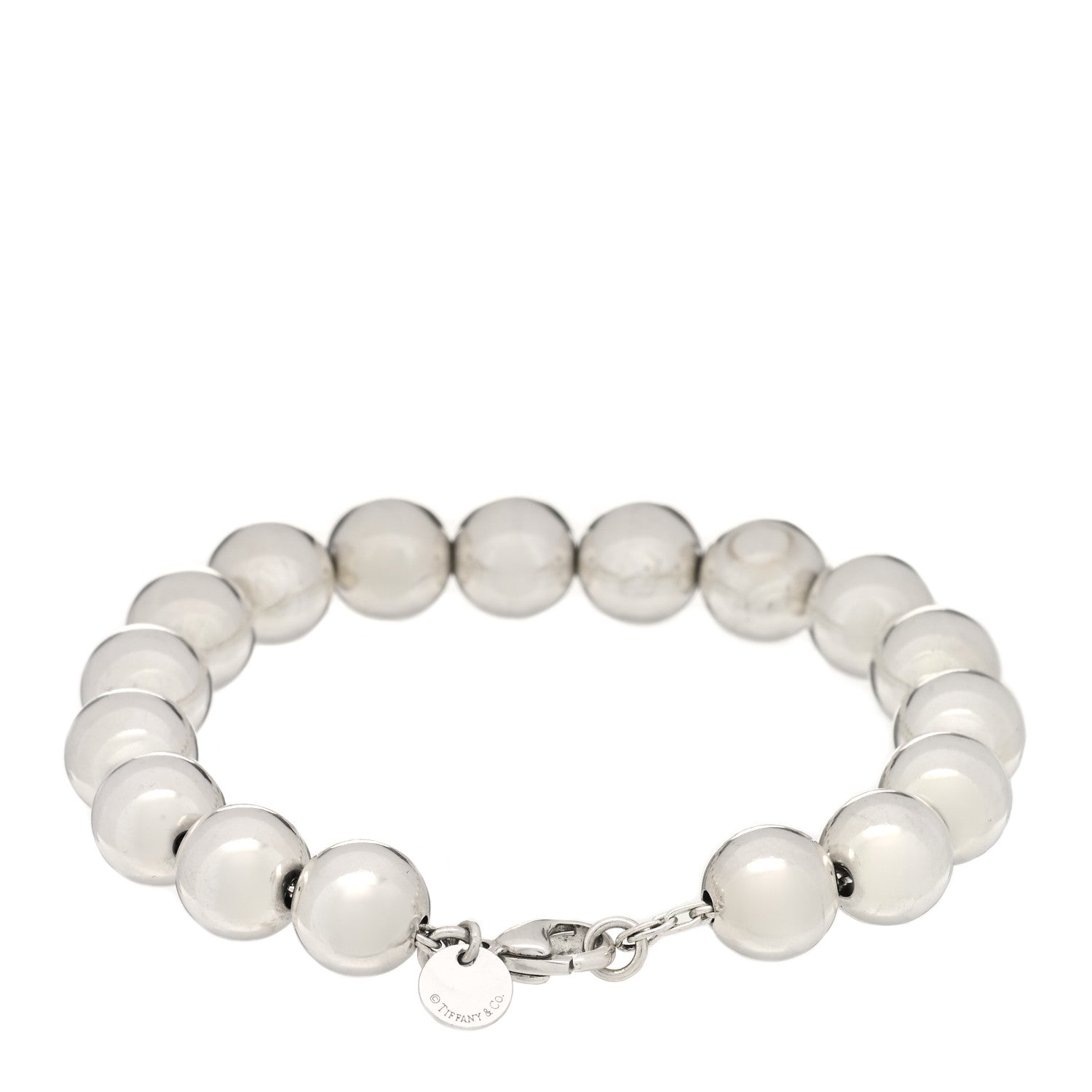 Tiffany Sterling Silver 10mm HardWear Ball Bracelet 2 of 5