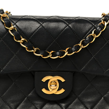Chanel Lambskin Quilted Mini Square Flap Black 10 of 12