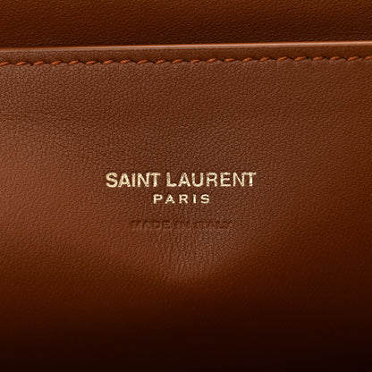 Saint Laurent Smooth Calfskin Suede Medium Reversible Monogram Kate Satchel Brick 10 of 17