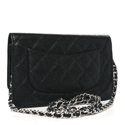 Chanel Caviar Quilted Wallet on Chain WOC Black 3 of 12