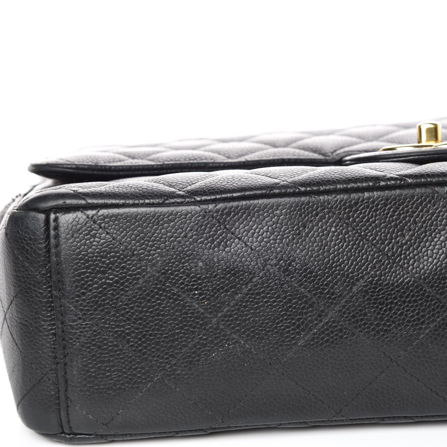 Caviar Quilted Maxi Double Flap Black