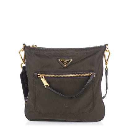 Prada Nylon Vela Flat Messenger Bag Moro 1 of 7