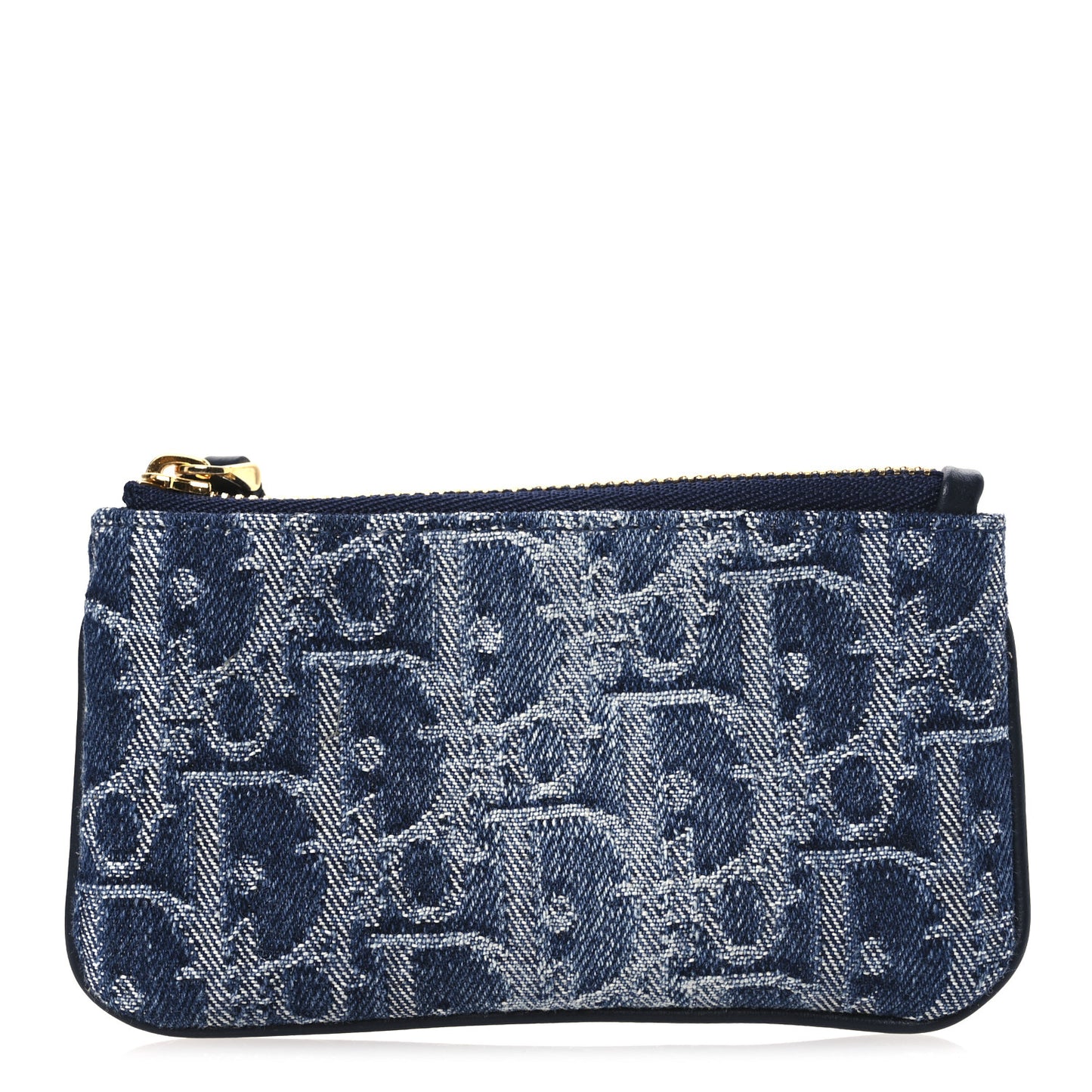 Denim Oblique Key Case Blue