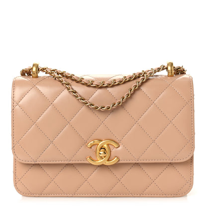 Chanel Calfskin Quilted Perfect Fit Flap Beige 1 of 10