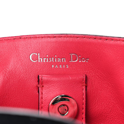 Christian Dior Bullcalf Medium Diorissimo Tote Navy Fuchsia 8 of 10