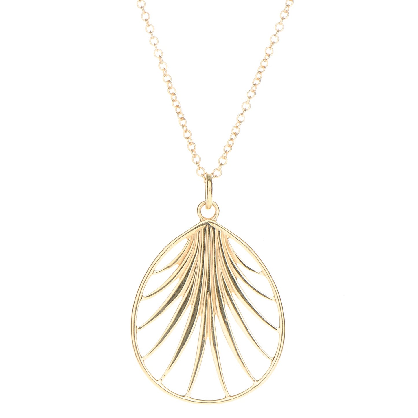 18K Yellow Gold Small Paloma Picasso Villa Paloma Palm Pendant Necklace